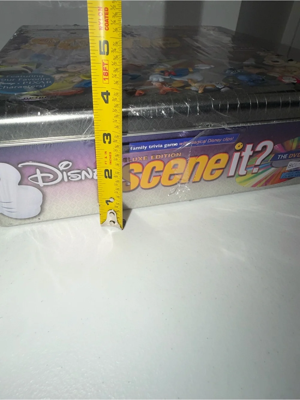 ⁠Disney Scene It Deluxe Edition DVD Board Game Sealed Metal Tin Pixar Trivia NEW